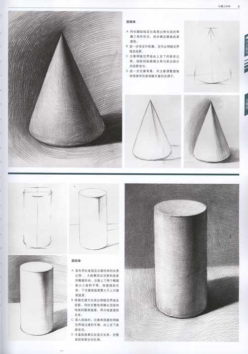 几何石膏体结构素描写生入门(一线专业美术教师上课用
